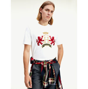 Tommy Hilfiger pánské bílé tričko Icon - S (YBR)